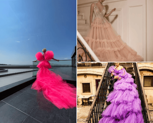 Formal gowns cover photo collage