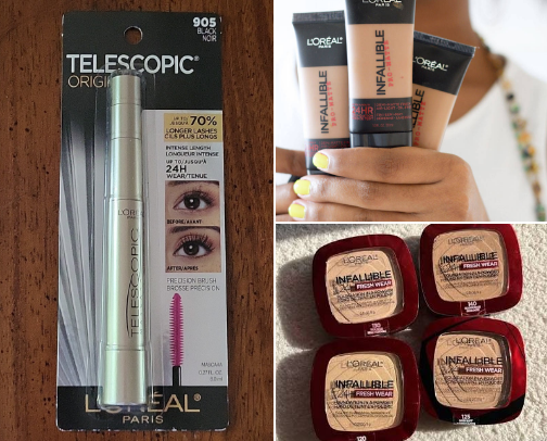 L’Oréal beauty products cover photo collage