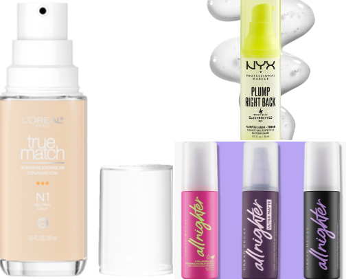Makeup routine DRUGSTORE cover photo collage