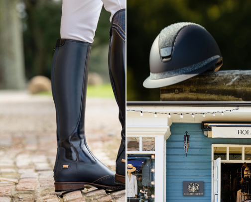 Luxury equine items cover photo collage