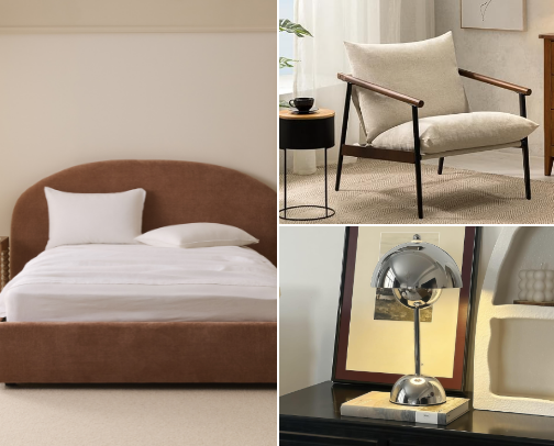 Moody Brown & Neutral Homewares: Curated Décor & Furniture for an Earthy Space cover photo collage