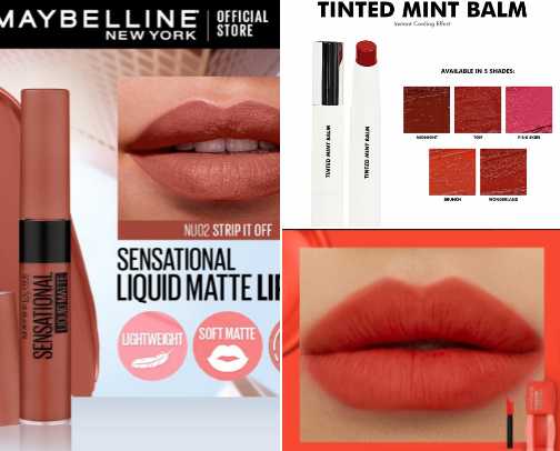peachy makeup reco <3 cover photo collage