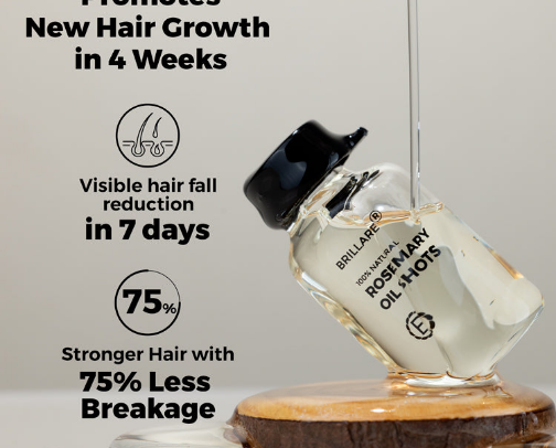 Brillare Rosemary Hair Oil for Hair Growth (Visible Results in 4 Weeks) cover photo collage