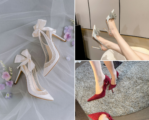 Heels for wedding cover photo collage