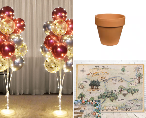 Winnie the Pooh 100 acre wood baby shower cover photo collage