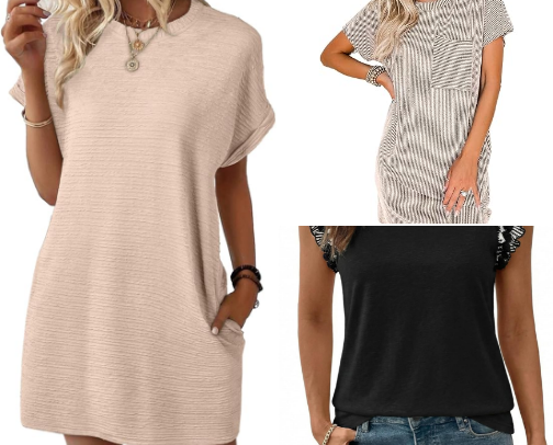 Casual T-Shirt Dresses Women Wear All Summer Without Thinking Twice cover photo collage