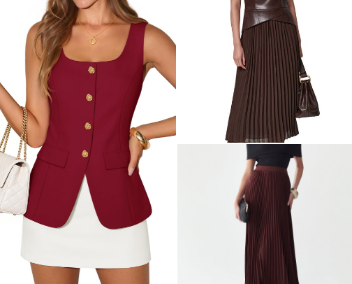 Burgundy Outfits for Fall cover photo collage