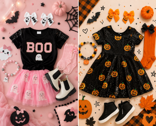 Halloween Outfits For Kids cover photo collage