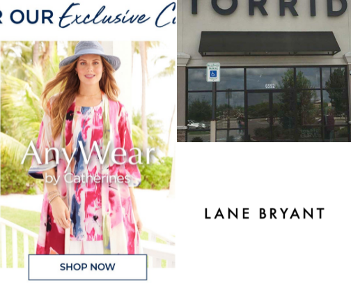 Plus size clothing cover photo collage