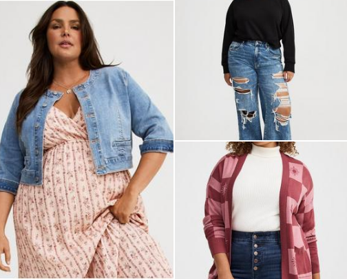 Plus size clothing cover photo collage