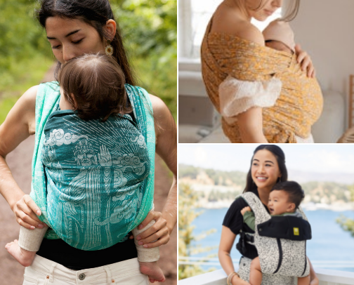 Baby wearing for different bodies and stages cover photo collage