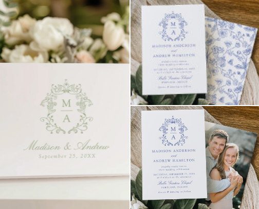 Elegant Chinoiserie Wedding Inspiration cover photo collage