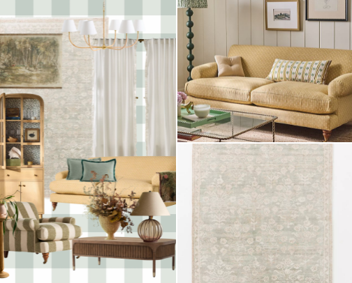 Vintage Glam meets English Country cover photo collage