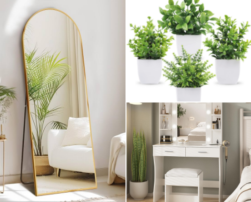 Clean girl apartment aesthetic cover photo collage