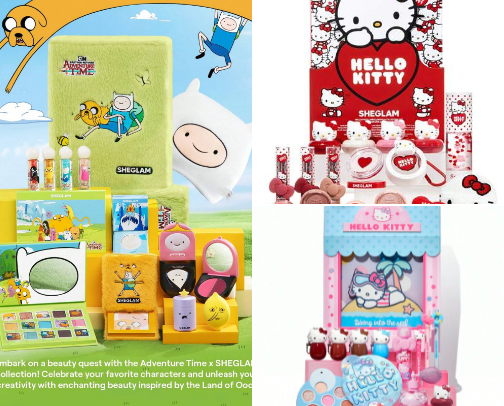 Beauty make-up products in collab with cartoons and Disney cover photo collage
