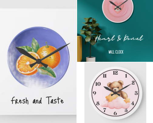 Wall clock cover photo collage