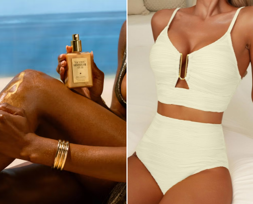 ❗⛱Affordable swimsuits and summer accessories cover photo collage