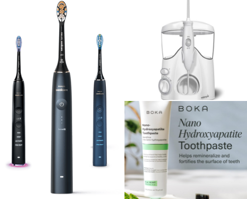 Dental products cover photo collage
