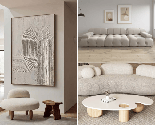 Neutral Home Decor cover photo collage