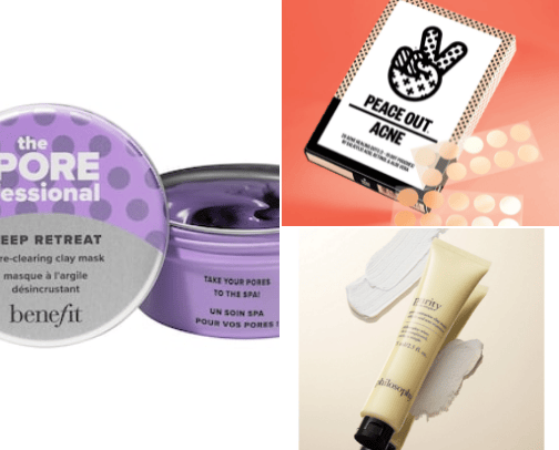 Acne-Prone Safe Skincare products cover photo collage