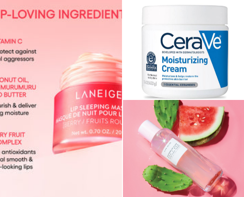 My favorite skincare recs cover photo collage