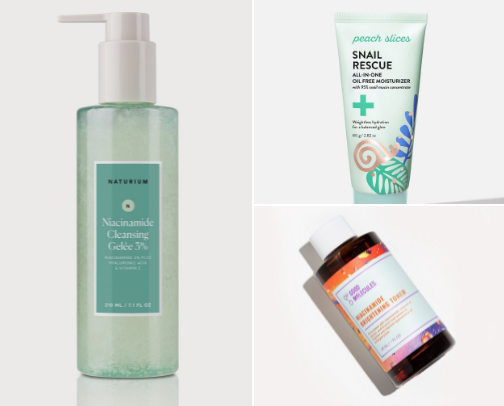skincare products for oily + combo type! cover photo collage