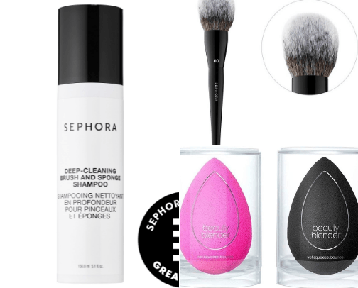 Brushes and accesories cover photo collage