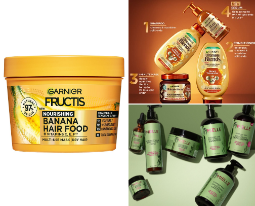 Hair products cover photo collage