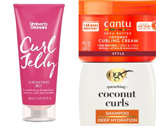 My favourite curly hair products cover photo collage