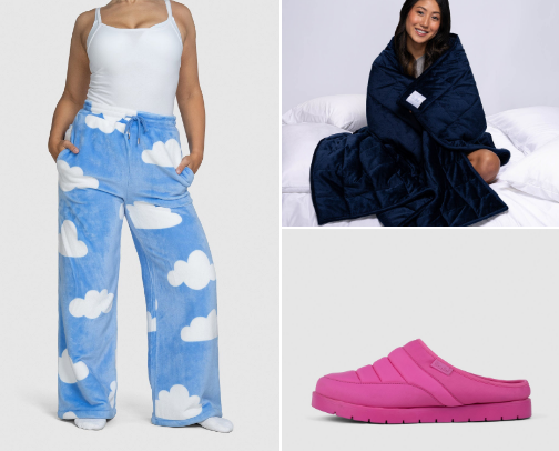 The Oodie shelf is giving me all the relaxed, aesthetic energy I need today 🤍 cover photo collage