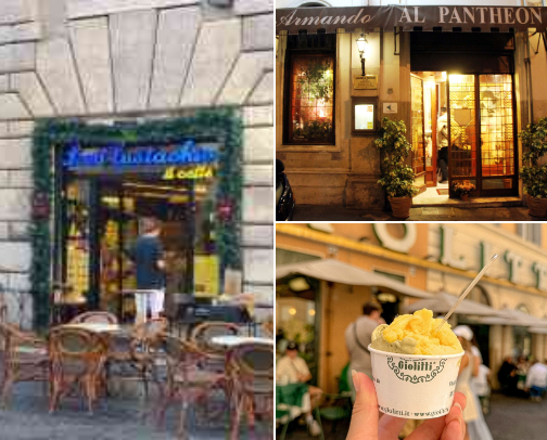 Best Cafes and restaurants in Rome cover photo collage