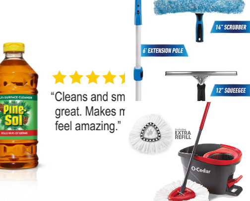 Cleaning recommendations cover photo collage