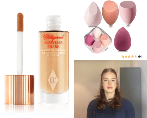 Daily makeup routine cover photo collage