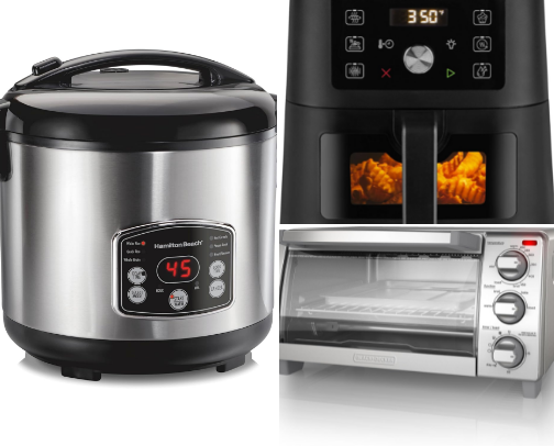 Apartment friendly kitchen appliances cover photo collage