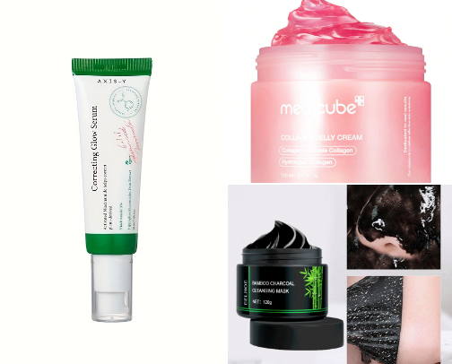 Skin care products cover photo collage