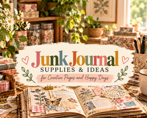 Junk Journal Supplies & Ideas cover photo collage
