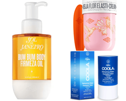 products for smooth and glowing skin🌟 cover photo collage