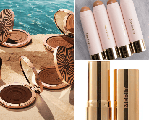 acne safe bronzers cover photo collage