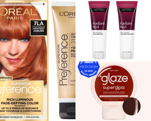 Red Hair Energy: Redhead Haircare Must-Haves ❤️‍🔥✨🍒 cover photo collage