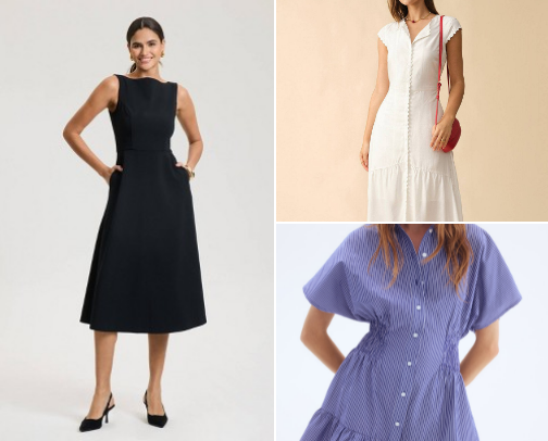 Summer Business Casual Dresses Under $60 cover photo collage