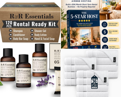 Airbnb Hosting Essentials cover photo collage