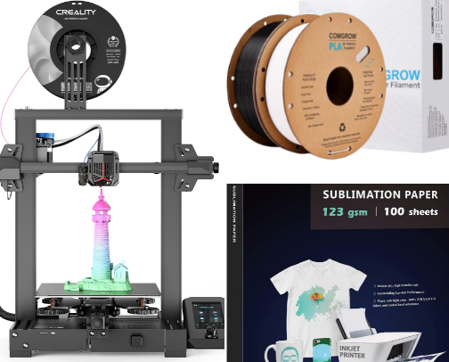3D Printing & Sublimation cover photo collage