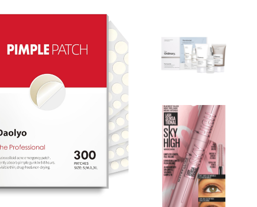 Makeup and Skincare Products cover photo collage