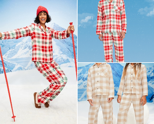 Matching Family Christmas PJs cover photo collage