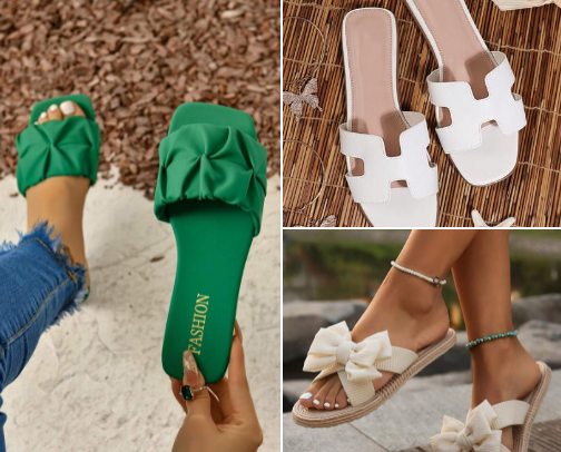 women’s sandals cover photo collage