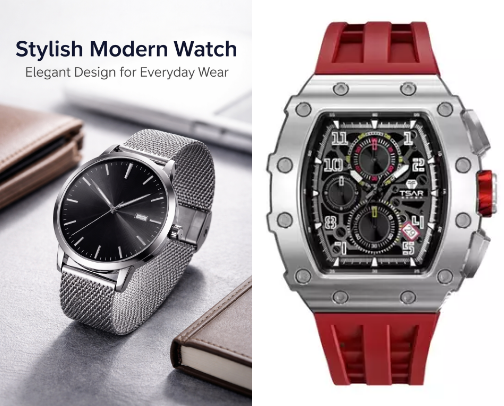 Stylish Modern Watch – Elegant Design for Everyday Wear cover photo collage