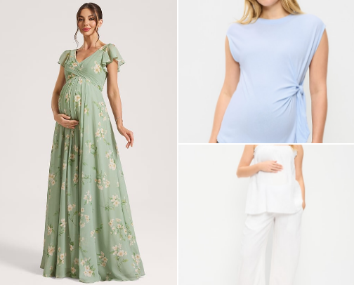 Maternity Spring and Summer 2026: Outfits for Expecting Mamas 💕 cover photo collage