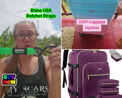 Travel Items cover photo collage
