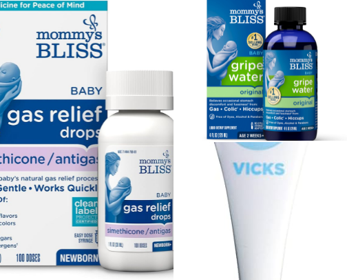 Items for your baby first aid kit. cover photo collage