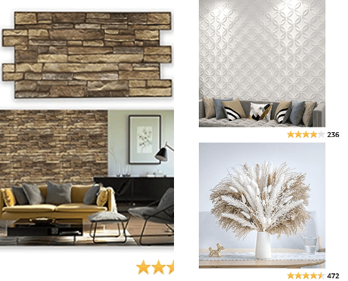 Interior decor cover photo collage